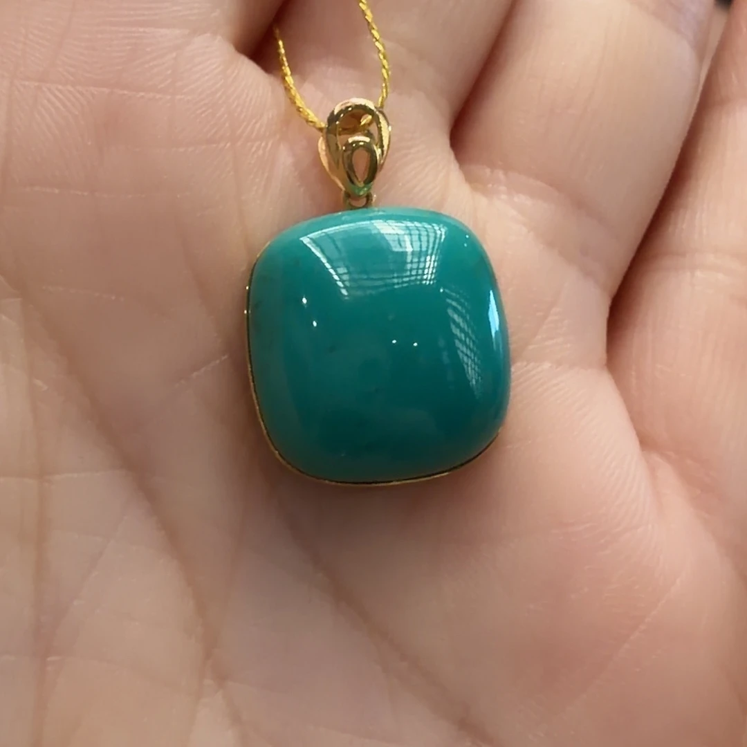 绿松石18K金镶嵌戒指