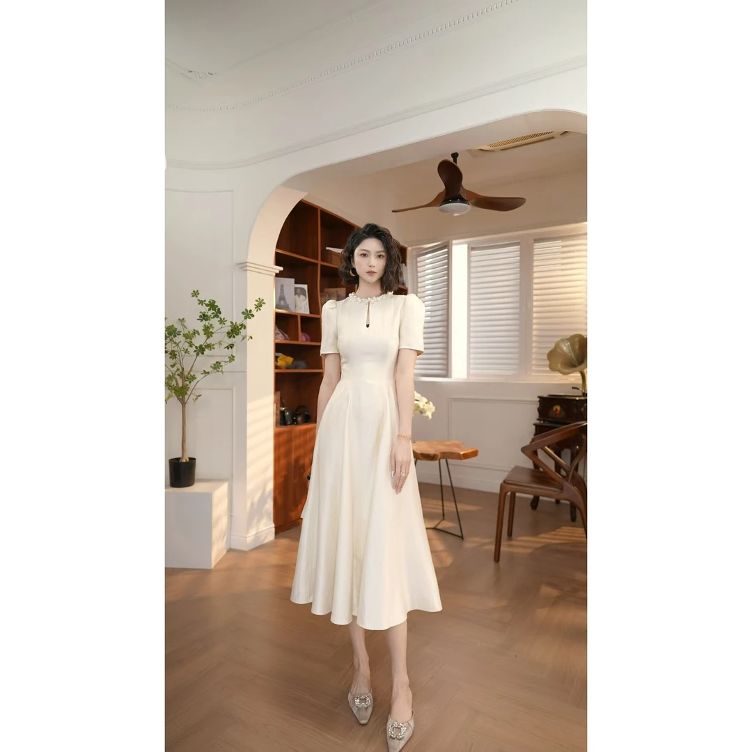 【宝总】法式气质名媛显瘦优雅时尚连衣裙80219