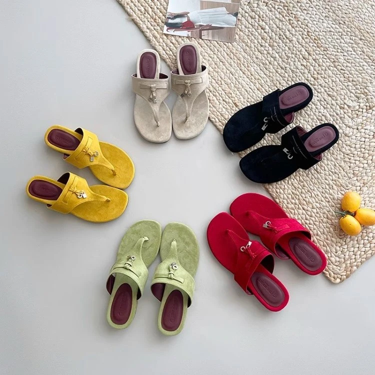 软底法式小凉拖外穿女鞋子2025夏复古仙女风夹脚人字拖平底潮拖鞋
