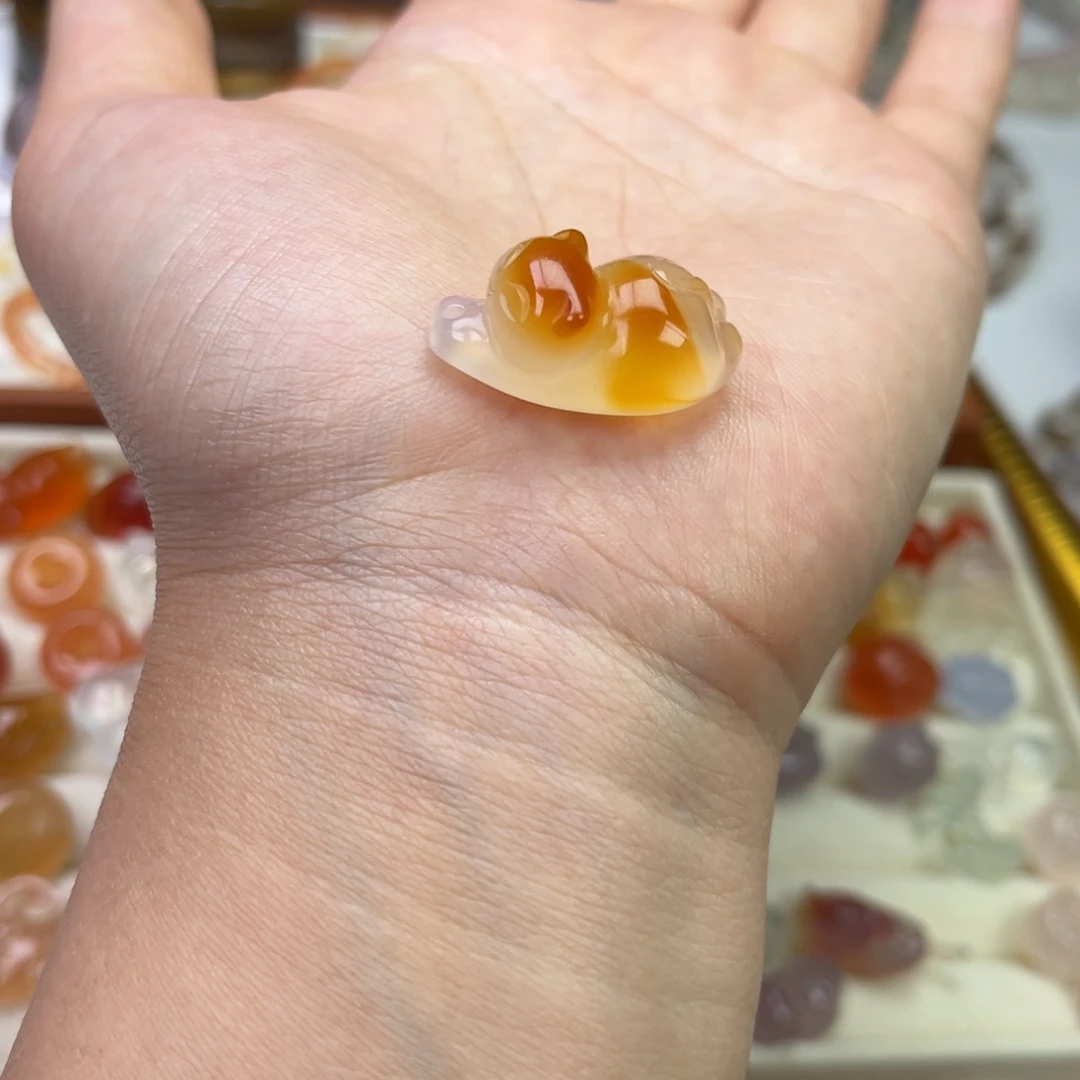 玛瑙/玉髓合金戒指趴趴猫