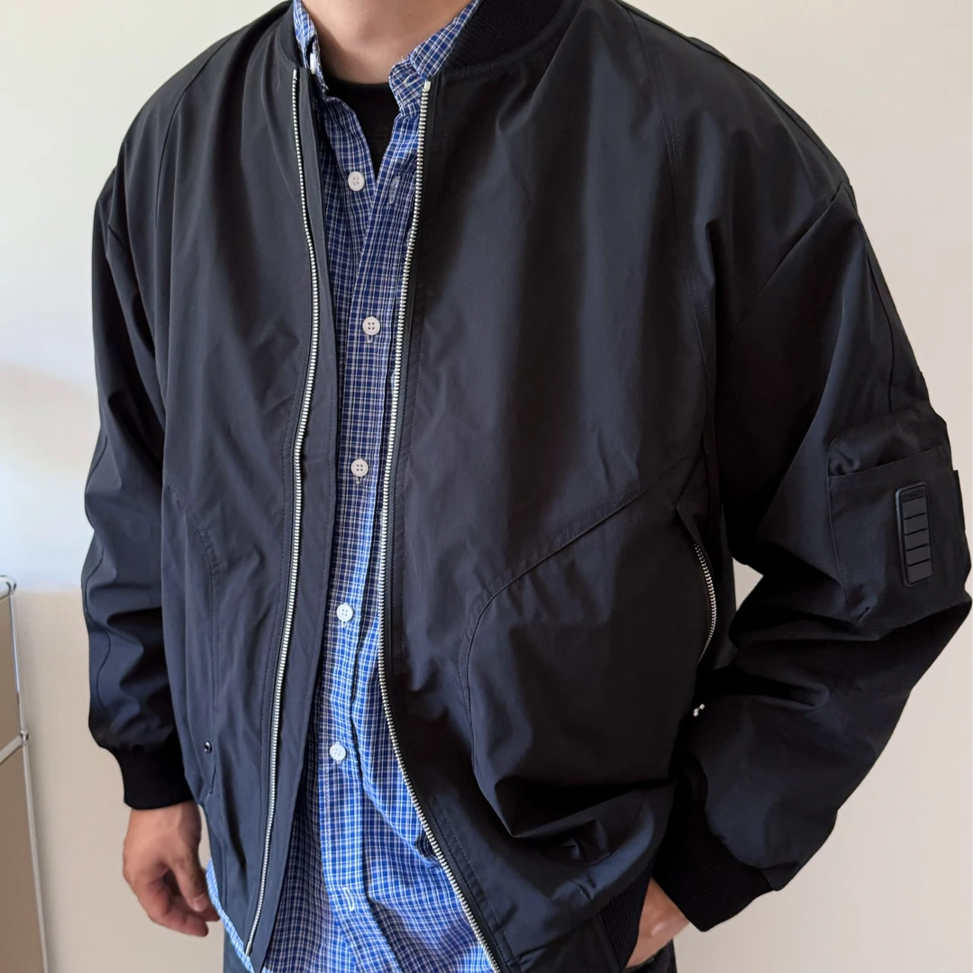 DAEVU大码男装春秋新款休闲通勤夹克胖子加肥加大男款棒球领外套