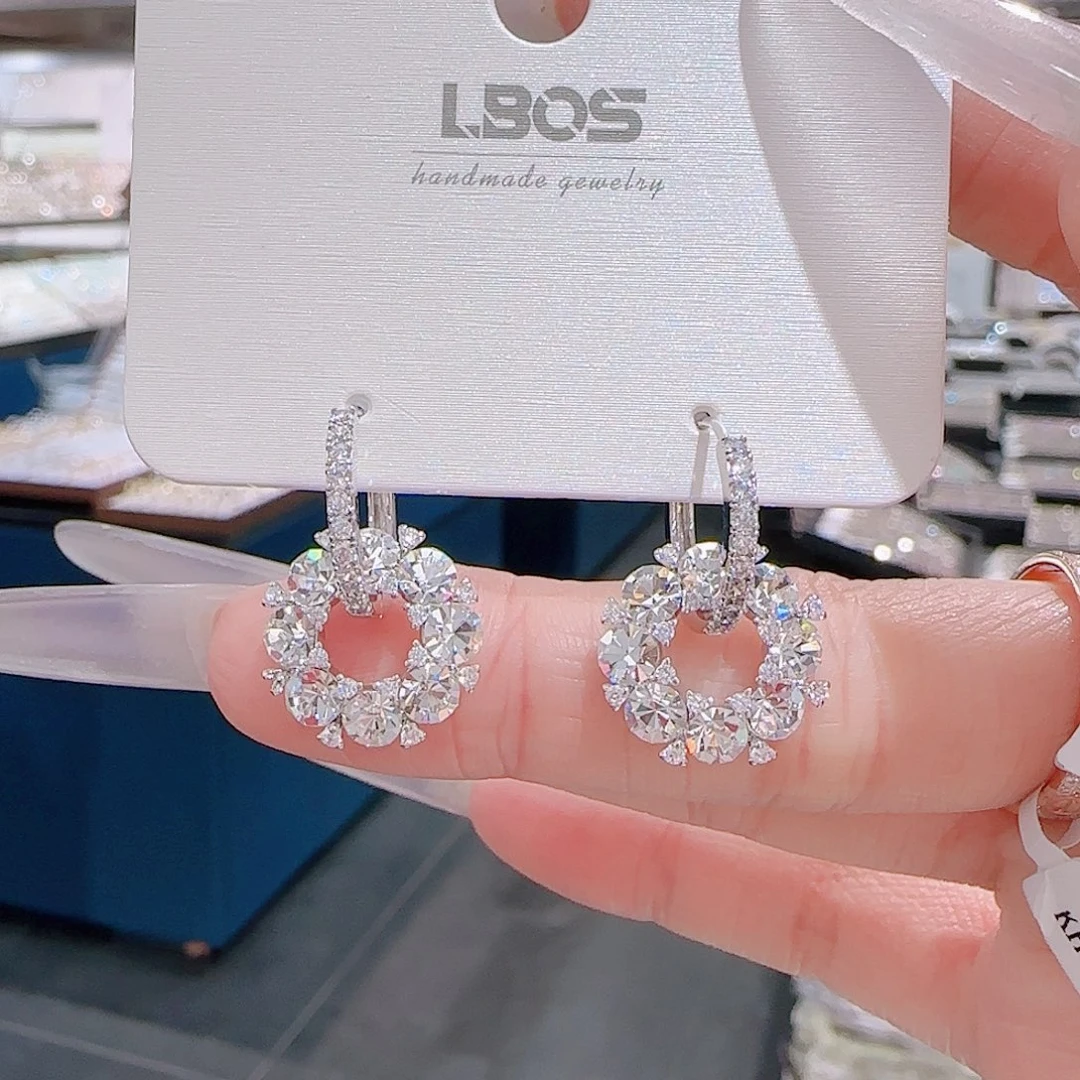 锆石铜合金925银耳环