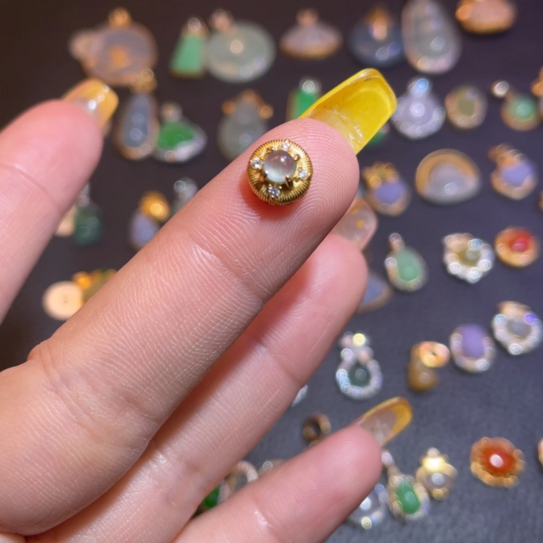 翡翠银S925镶嵌颈饰