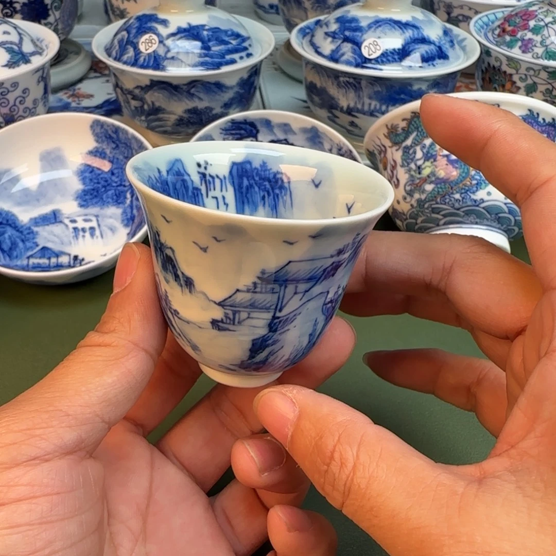 纯手工纯手绘茶具石头223