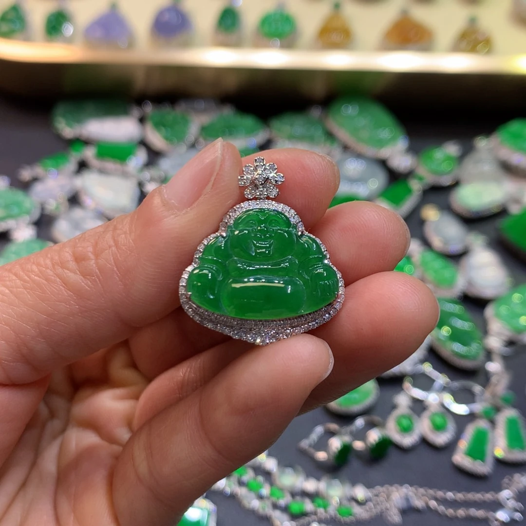 翡翠吊坠(不含链)18K金镶嵌用****8买断不退第一笔