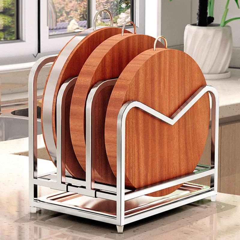 不锈钢砧板架子座家用钻板粘板案板菜板放置架厨房放锅盖收纳神器