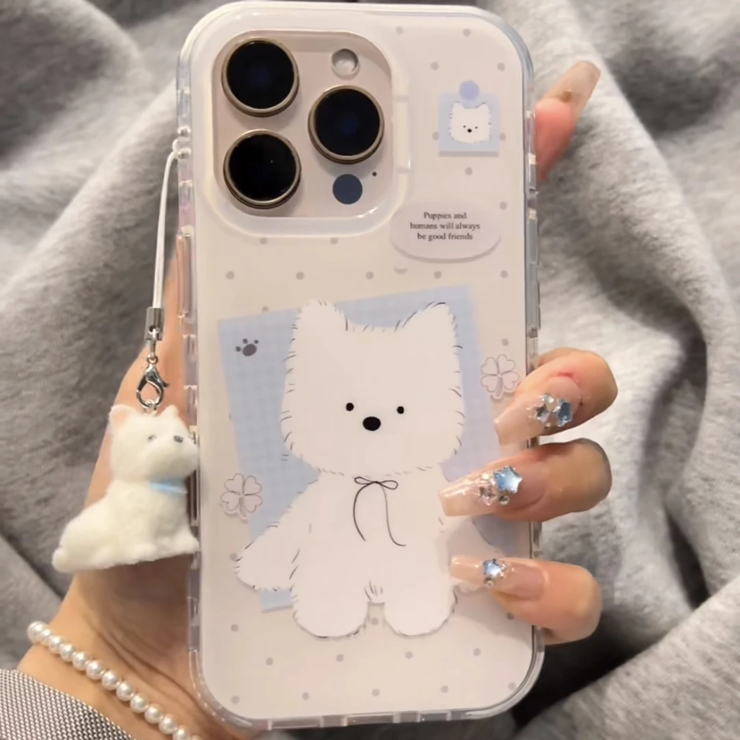 奶呼呼可爱西高地imd适用苹果16/15华为荣耀OPPO小米vivo手机壳