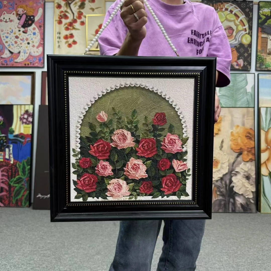 风法式复古客厅沙发背景墙餐厅卧室床头装饰画4040