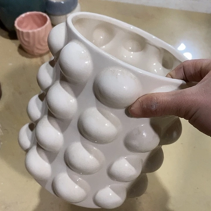 陶盆有孔 瑕疵针孔漏釉介意勿拍外口 15外高18