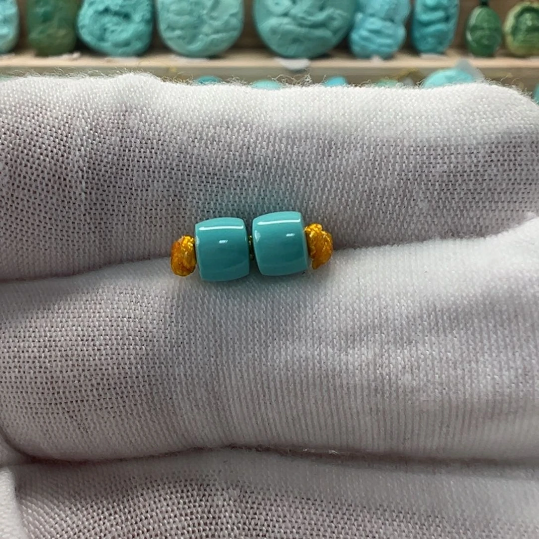 未镶嵌绿松石直切珠 5.5x4.5mm