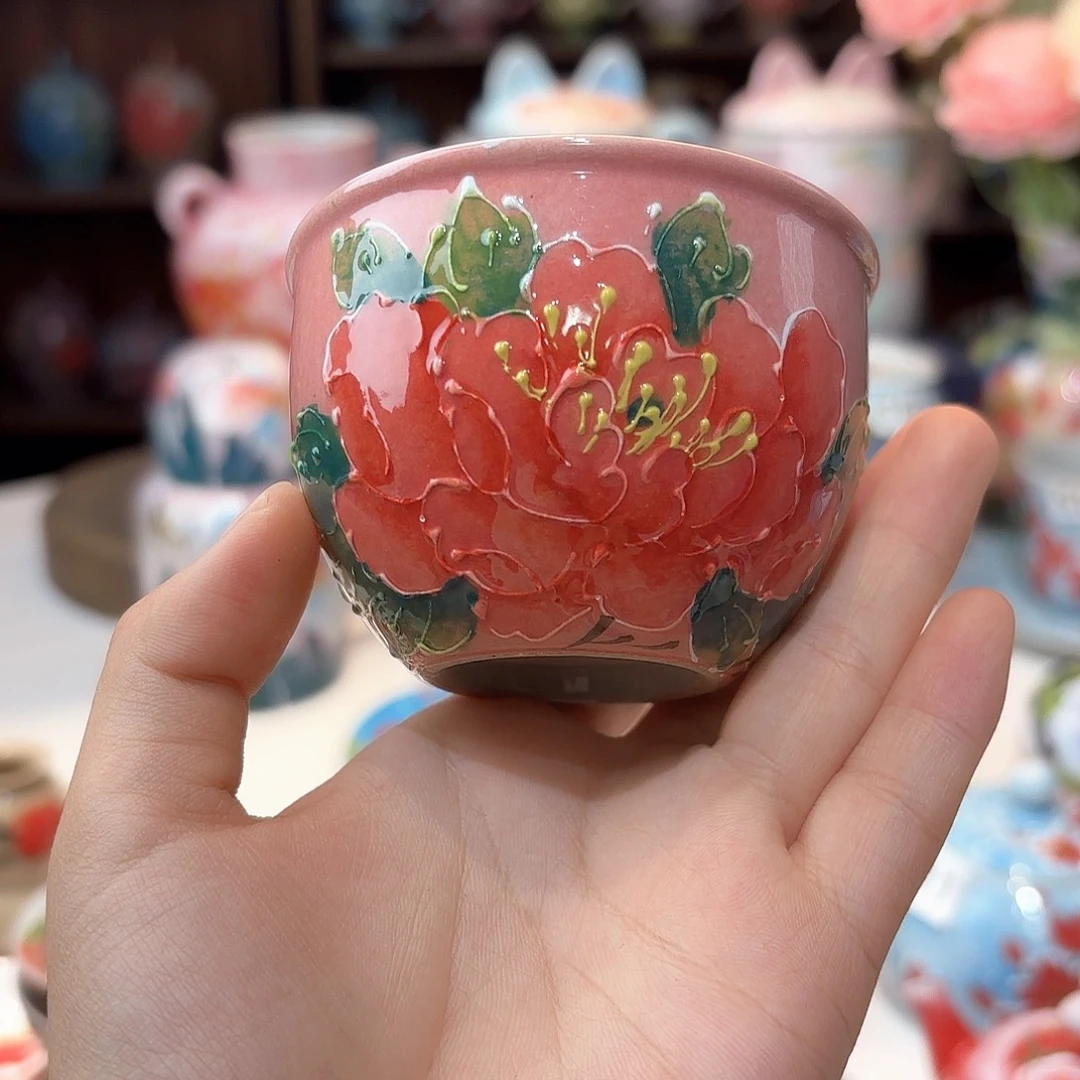 景德镇手绘高温釉下彩陶瓷茶具