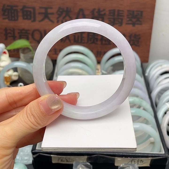 翡翠未镶嵌手镯59.5正圈