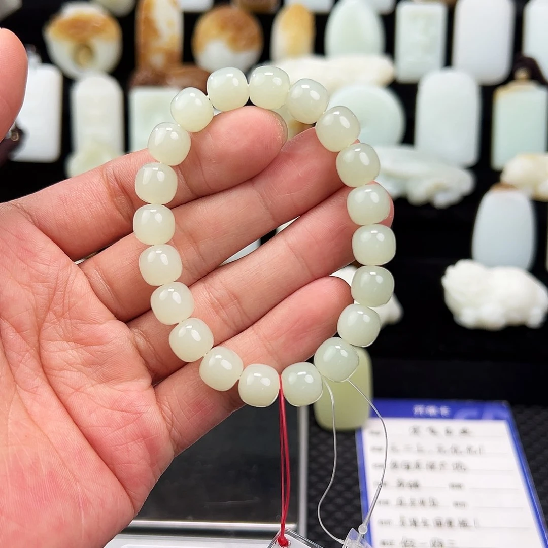 和田玉颈饰未镶嵌老**嚓