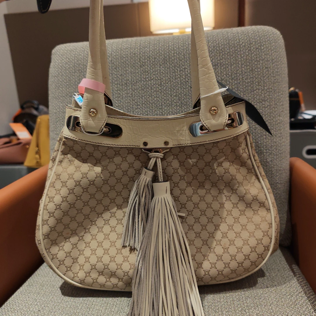 95新 Celine/思琳 老花手提包 yy 1749 4981