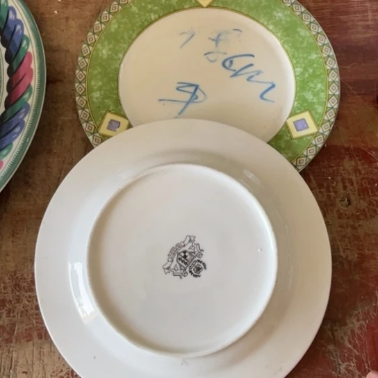 瓷片陶瓷陶瓷18厘米2个红叶出口