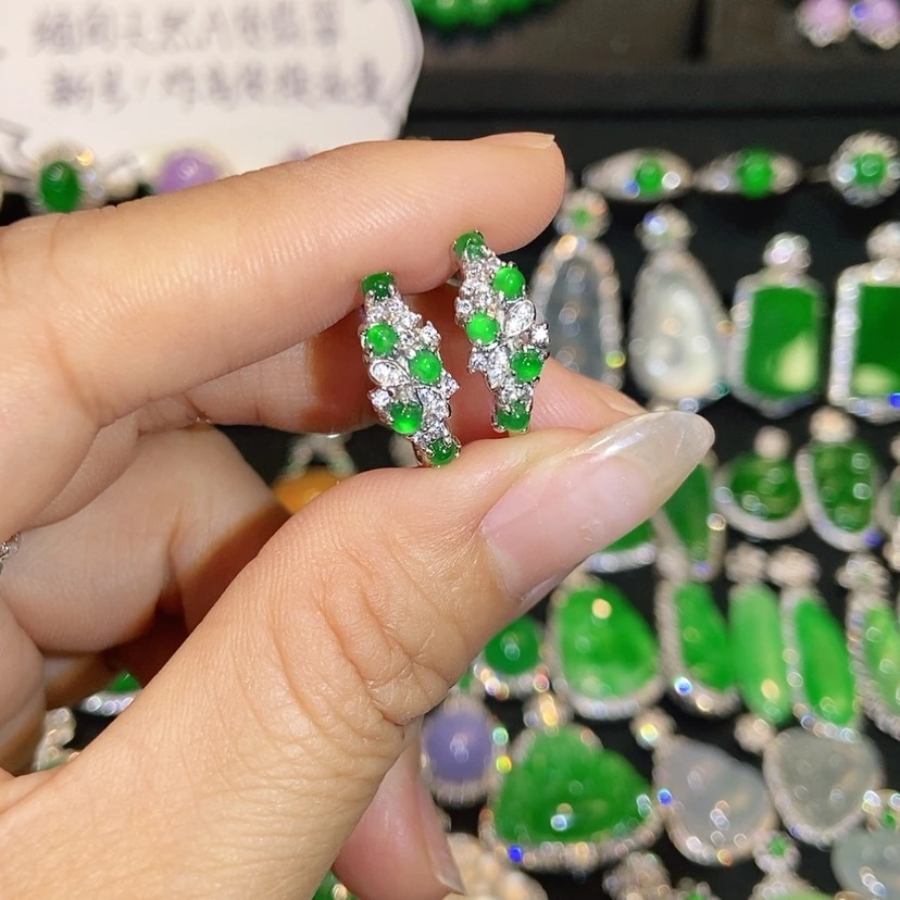 【闪购商品】翡翠未镶嵌耳饰天然翡翠