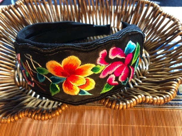 手工刺绣民族风绣发箍