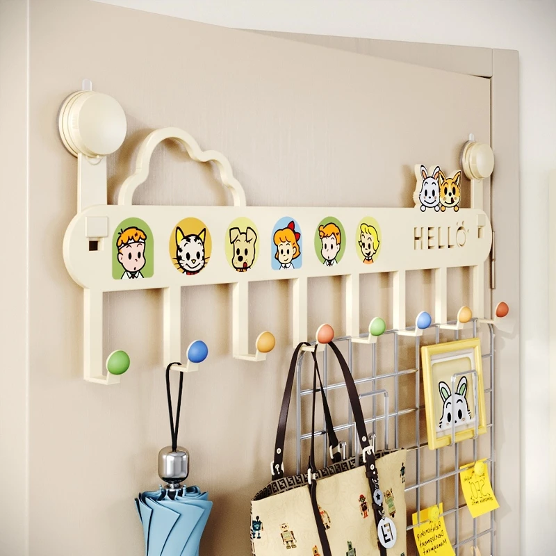 美世达吸盘挂钩免打孔强力承重门后挂衣钩厨房粘钩衣服帽子收纳架