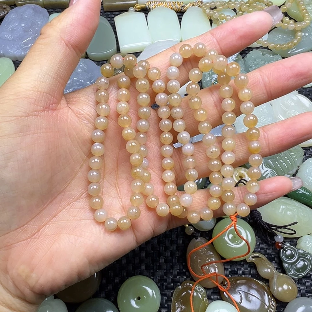 和田玉未镶嵌颈饰买断价，不退不换，卡6多圈