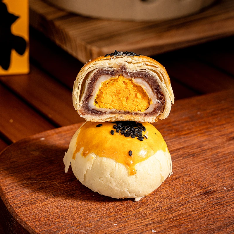 百饼园福建老字号芋泥蛋黄酥红豆蛋黄酥Q心雪媚娘零食糕点独立装