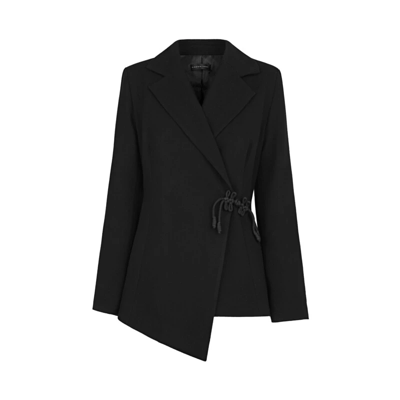 【小云总专属】圣迪奥西装领盘扣新中式短款羽绒服S234Z3106