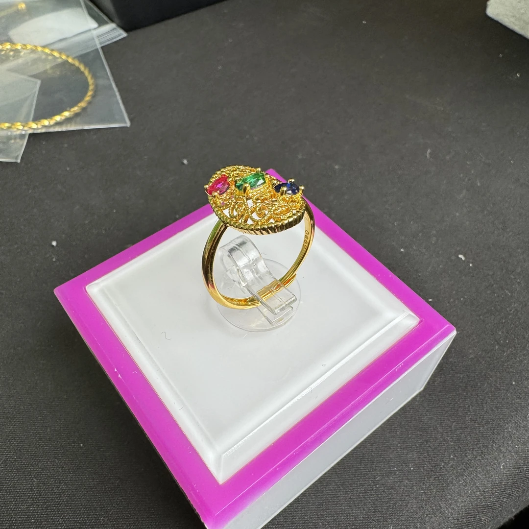 足银戒指 2025新款银镀金戒指