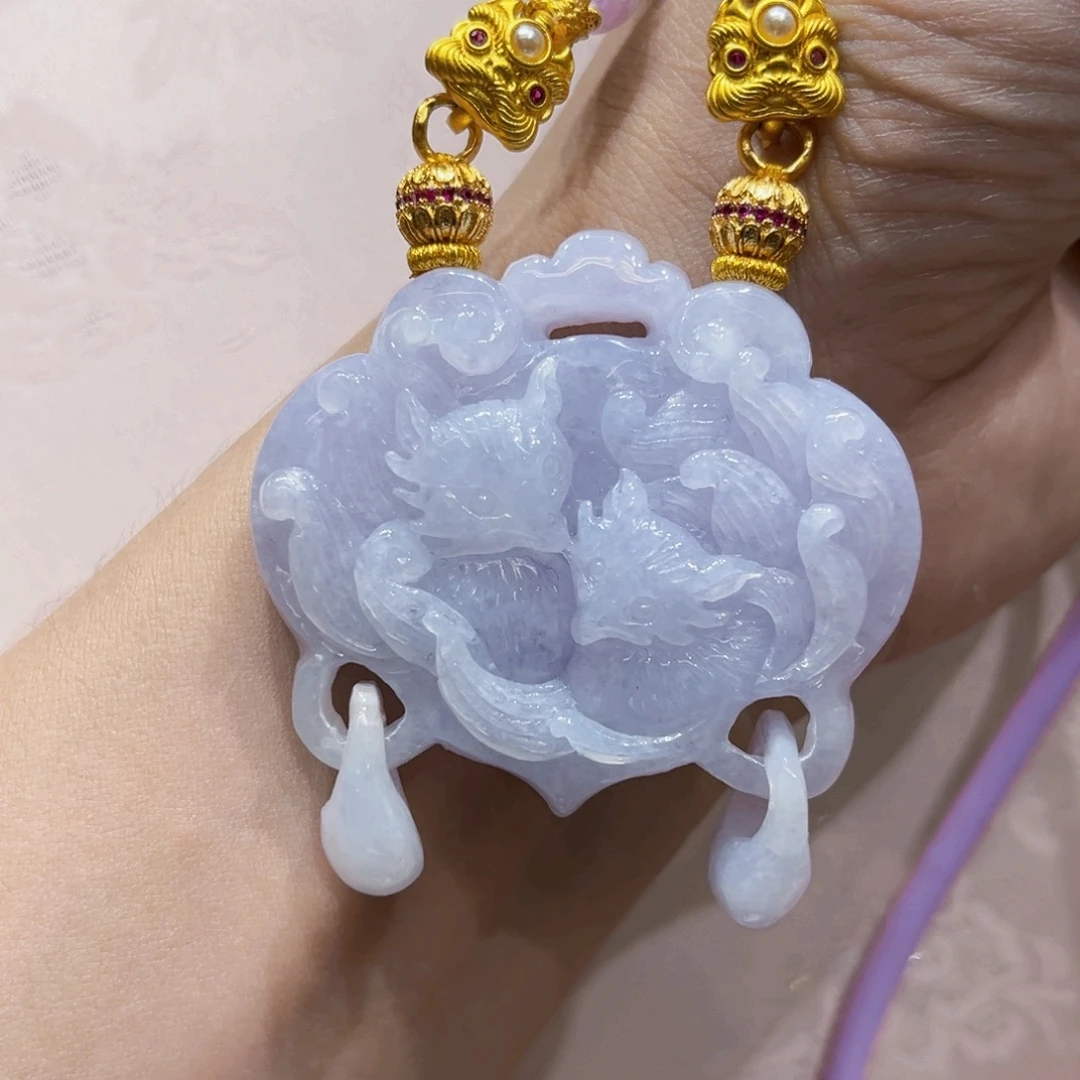 翡翠合金吊坠(赠链)国风