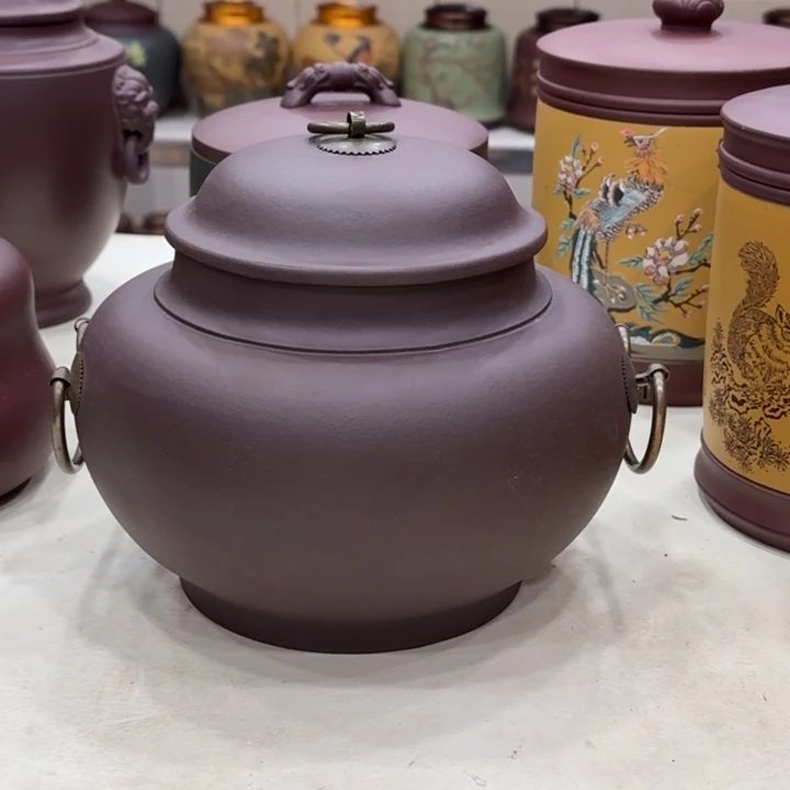 紫砂茶叶罐大将军