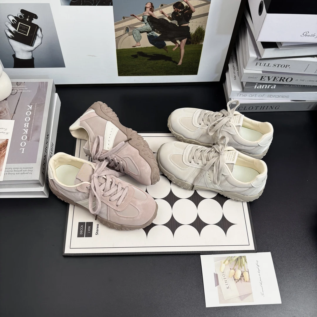 德训鞋2025春季新款时尚透气韩版厚底休闲阿甘鞋潮鞋百搭软底