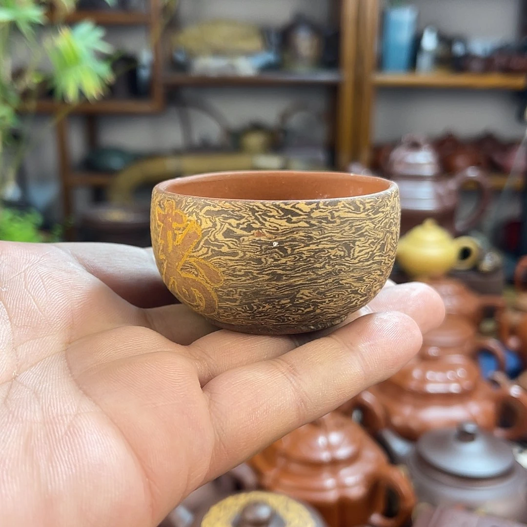 紫砂壶吓*悠口杯绞泥8只