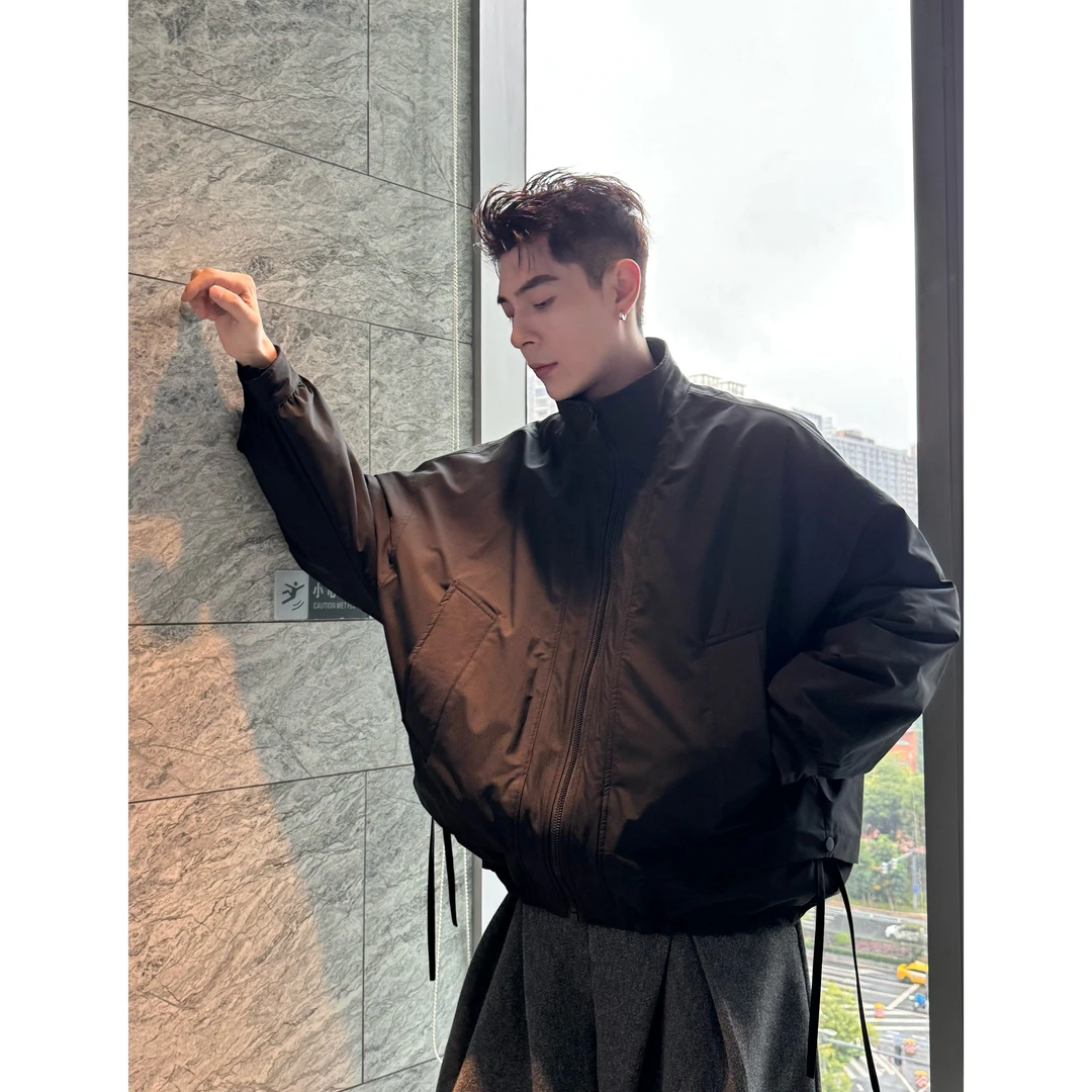 辰皇后冬季新款立领鹅绒服男潮牌宽松衣服青年休闲夹克保暖外套