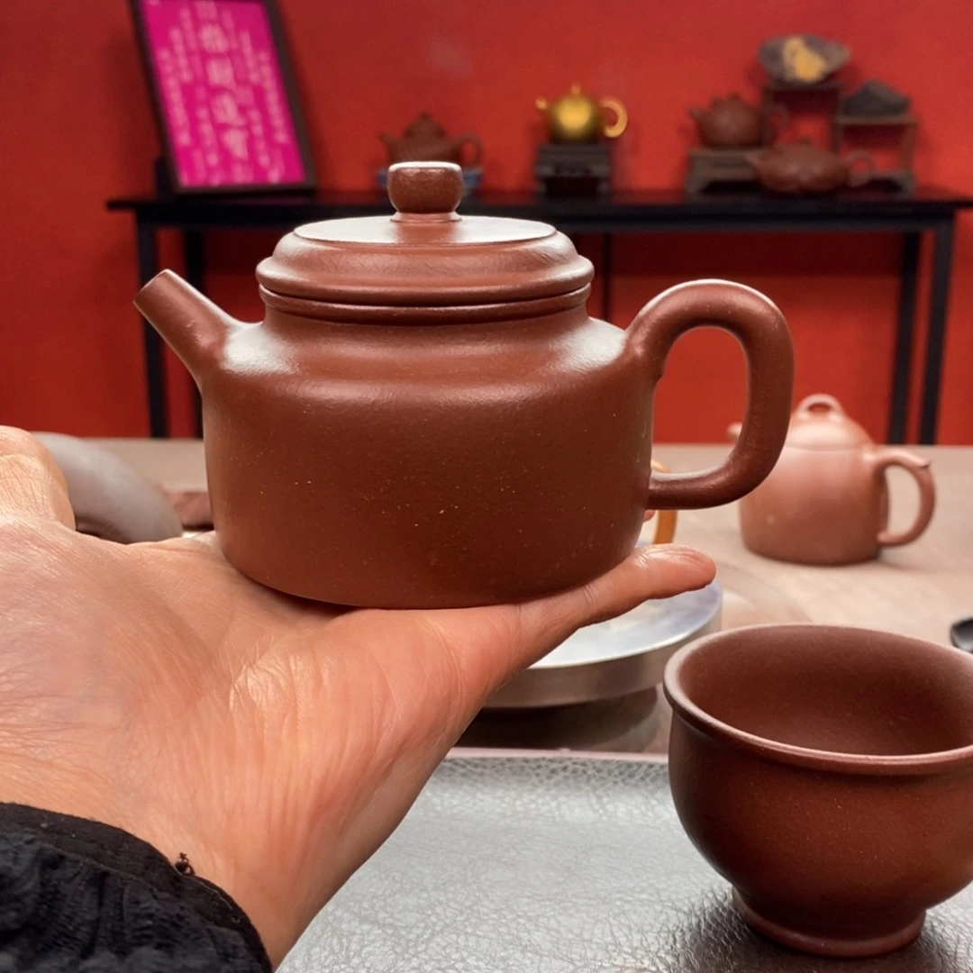 茶壶紫砂底槽清德钟220cc全手➕底槽清杯子