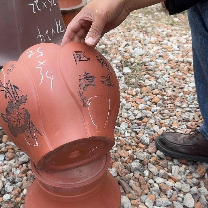 花盆紫砂紫砂花盆瑕疵