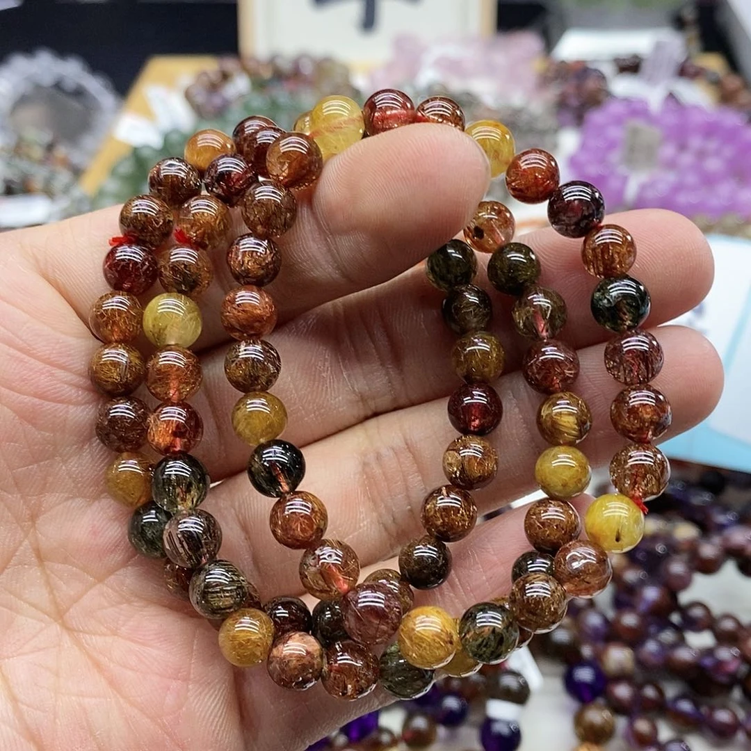 水晶手链未镶嵌多样性发货发一条