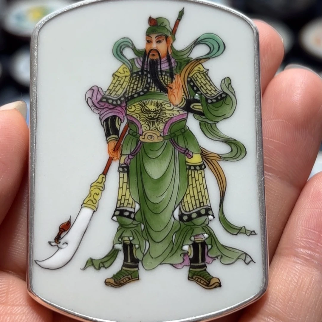 凯***子瓷片关二爷挂件一个