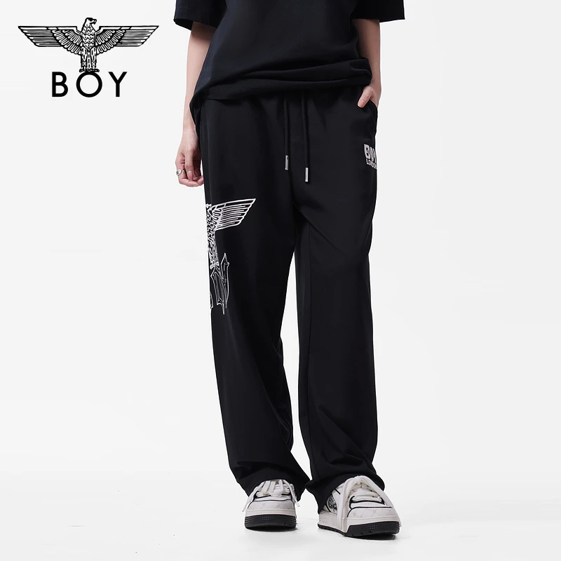 BOY LONDON秋季街头直筒长裤黑色休闲裤时尚潮流百搭裤子N15900