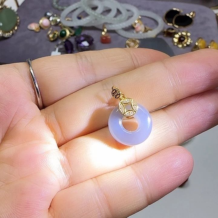 和田玉银S925镶嵌颈饰