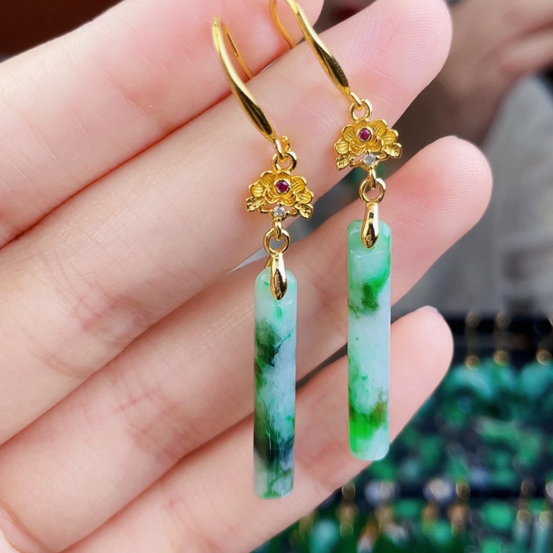 翡翠未镶嵌耳饰饰品