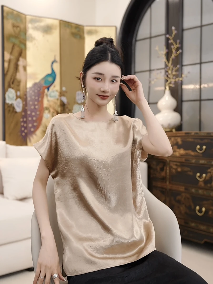 Betty Bairn【清水伊人】高定系列醋酸无袖上衣25B-BW9951