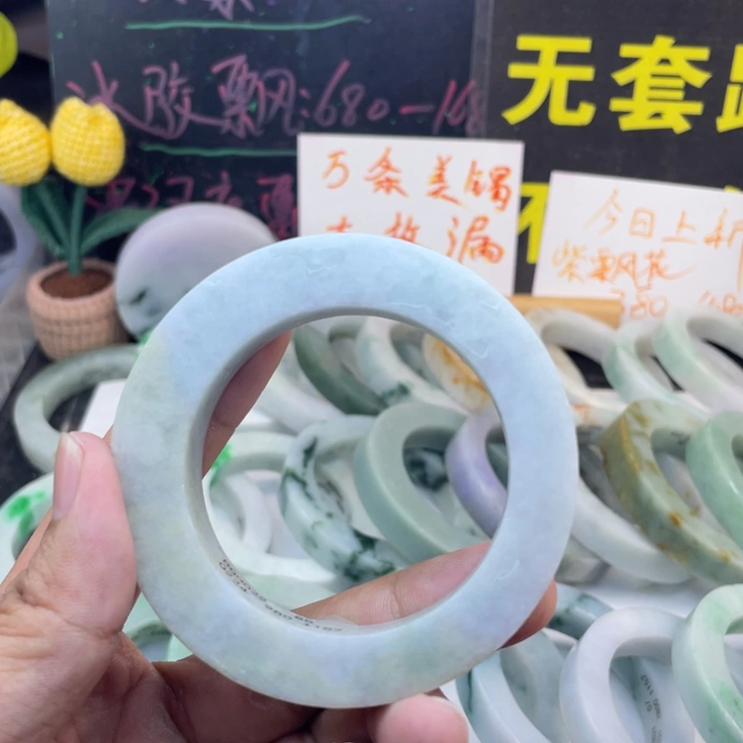 定制翡翠未镶嵌纯天然A货翡翠手镯