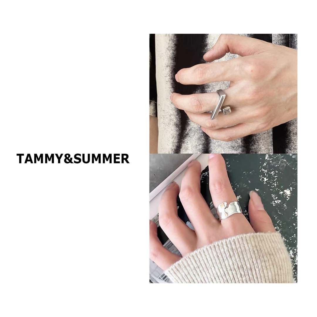 非金属布艺戒指 【Tammy&Summer】不规则几何重工开口戒指404575