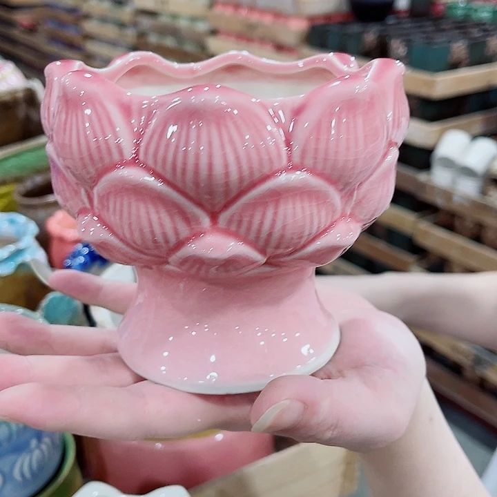 有孔，凑10元包邮陶瓷花盆发货！