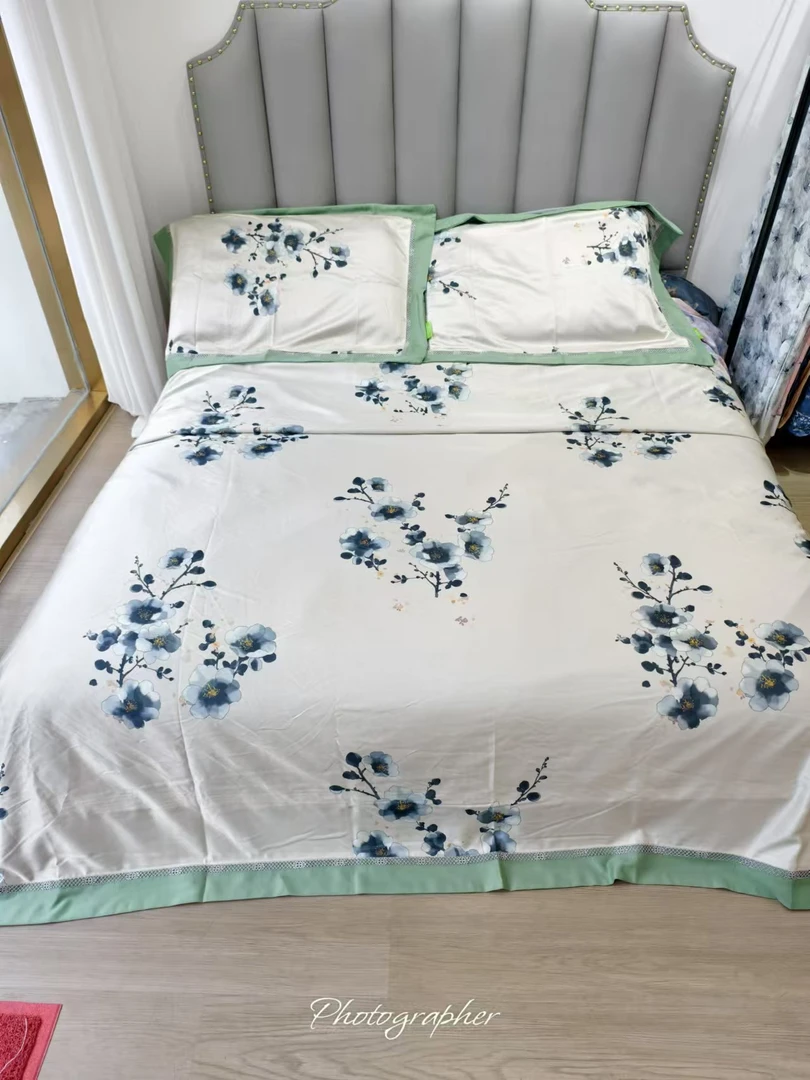 【新款】数码印花高精密四件套四季款--暗香浮动（一剪梅）