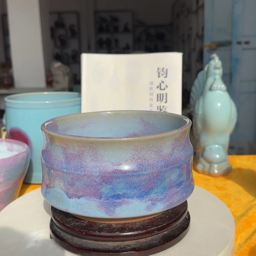 摆件瓷郑家钧窑摆件