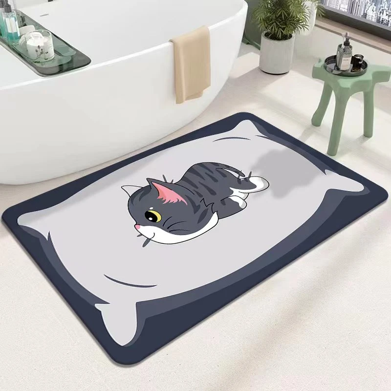 【蓝猫50*80】卡通浴室吸水防滑地垫家用卧室门口垫