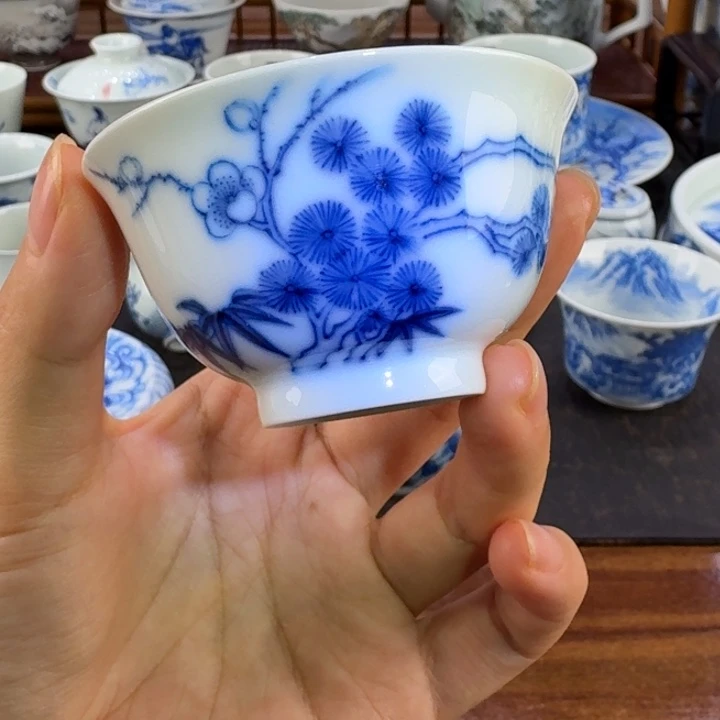 手工手绘松竹梅小杯50ml
