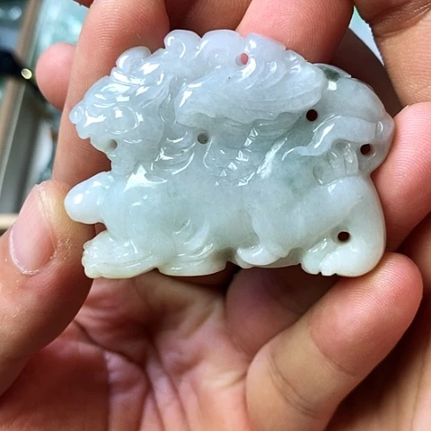 颈饰未镶嵌翡翠福豆豆珠宝翡翠颈饰