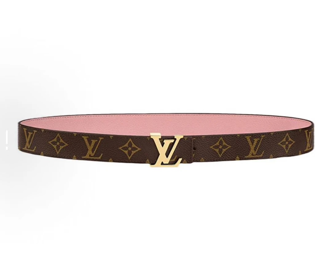 99新 LouisVuitton/路易威登 LOUIS VUITTON 金标平滑扣牛皮皮带
