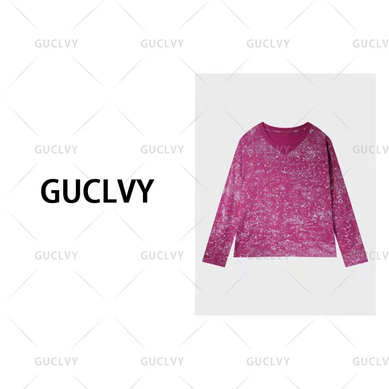 芸瑾原创【1212】春秋装雪花红气质时尚长袖T恤