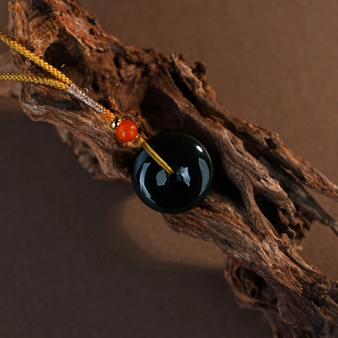 Y-502 青玉平安扣吊坠25mm